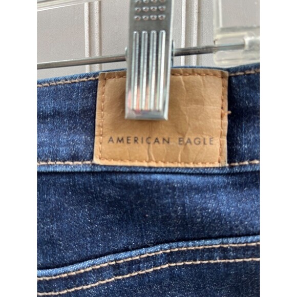 American Eagles 4 Juniors Next Level Stretch Jean Shorts Dk Blue Hi-Rise Shortie - Picture 6 of 6